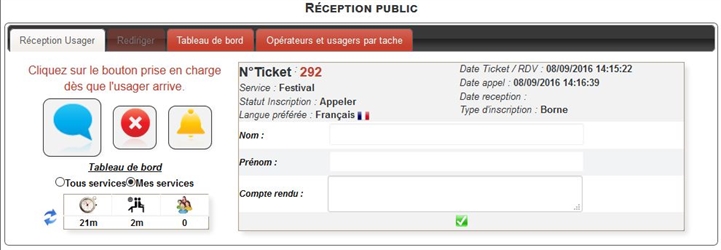 L'outil de travail principal des collaborateurs pour accueillir vos visiteurs.
