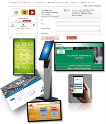 Solution et logiciel complet pour la gestion de l'accueil et des files d'attente avec affichage dynamique : bornes tactiles distributeur de tickets, tickets virtuels pour smartphone et rendez-vous, tout est prévu pour optimiser l'accueil dans votre organisation et le confort de vos visiteurs.